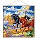 Joan Baker Designs APM112 Three Horses Glass Art Panel, 19-1/2 by 19-1/2-Inch