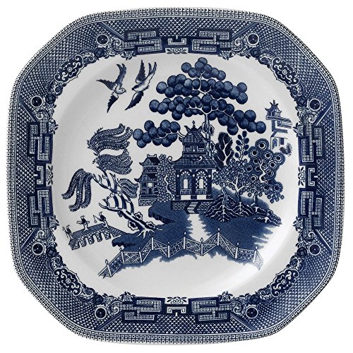 Johnson Brothers Willow Blue Dinnerware Square Salad Plate, 7.75