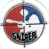 Paintball USA Logo Red White and Blue (5 PACK) SNIPER Self Adhesive Sticker Patch