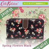 財布・長財布 Cath Kidston-<strong>キャス</strong>キッドソン-財布 長財布 レディース 長財布 (花柄黒) Spring Flowers Black