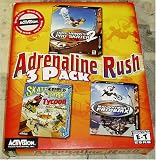 Adrenaline Rush 3 Pack Tony Hawk's Pro Skater 2 Skate Board Park Tycoon & Mat Hoffman's Pro BMX