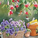 Paper Cocktail Napkins/Garden Delight Hummingbirds