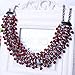 Lingstar Colorful Wide Resin New Fashion Style Women Bib Choker Statement Collar Necklace (Red)