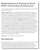 Rapid Influenza A Testing for Novel H1N1: Point-of-Care Performance