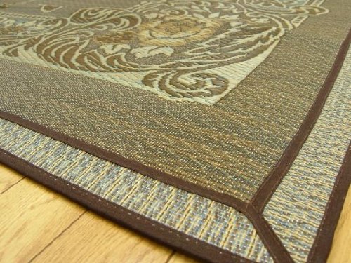 【送料無料】 国産裏フェルト貼りい草ラグカーペット 『DXウィーン』 サイズ：191x300cm (#1725590)　カラー：ブラウン