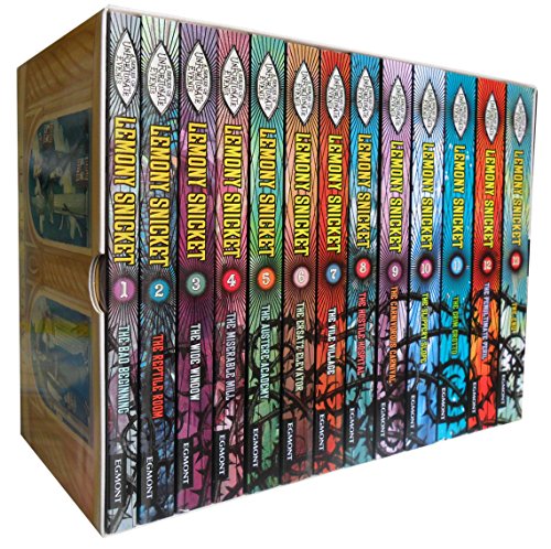 A Series of Unfortunate Events Lemony Snicket 13 Books Collection Pack Set (Includes the Bad Beginning, the Reptile Room, the Wide Window, the Miserable Mill, the Austere Academy, the Grim Grotto, the Penultimate Peril, the End)