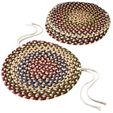 International Monticello Set of 4 Braided Reversible Chair Pads