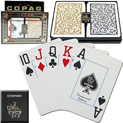 CopagT Poker Size JUMBO Index - 1546 Black*Gold Setup
