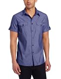 Kenneth Cole Mens Double Pocket Chambray Shirt