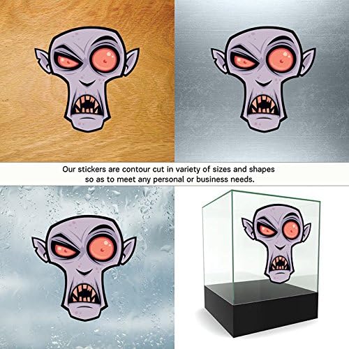 Decoration Vinyl Sticker Dead Monster Zombie Decoration Motorbike field scar gun hood (9 X 8,84 Inches) Fully Waterproof Printed vinyl sticker