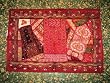 Maroon Table Runner Vintage Sari India Tapestry 36x24