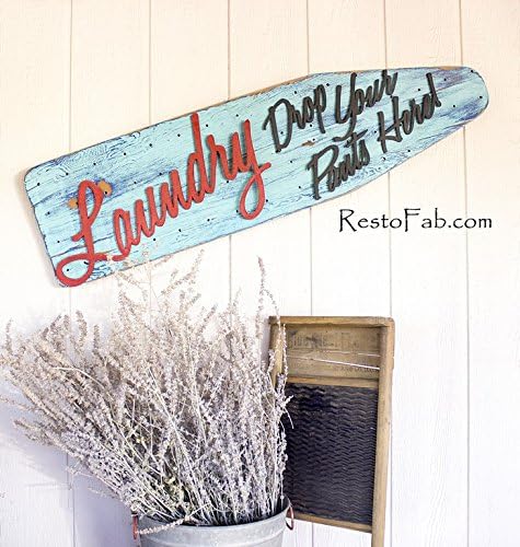 Vintage Ironing Board Sign - Drop Your Pants Here