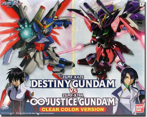 Gundam Action Figure-Gundam Seed Destiny Destiny Vs Infinite Justice Clear Ver. Scale 1/100-Gundam Figure-Gundam