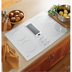 GE Profile: PP989TNWW 30 Smoothtop Electric Downdraft Cooktop with 400 CFM, 3 Speed Fan, 4 Ribbon GE Profile: PP989TNWW 30'' Smoothtop Electric Downdraft Cooktop with 400 CFM, 3-Speed Fan, 4 Ribbon
