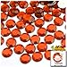 The Crafts Outlet 144-Piece Flat Back Round Rhinestones, 10mm, Orange