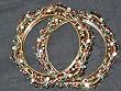 Stunning Pair of Bracelets Bollywood Designer Goldtone Polki Bangles From India