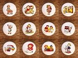 SET (12) CAMPBELL KIDS CAMPBELL'S SOUP KID DRESSER DRAWER PULLS KNOBS