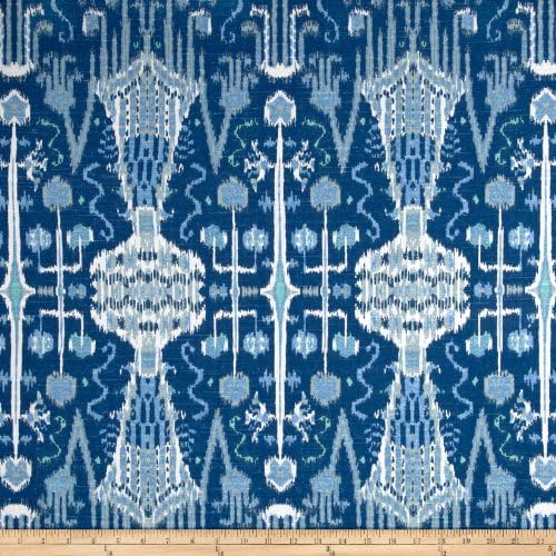 Lacefield Bombay Ikat Slub Cobalt Fabric