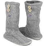NBA Oklahoma City Thunder Women's Two-Button Cable Knit Boots - Gray (5/6) Amazon.com