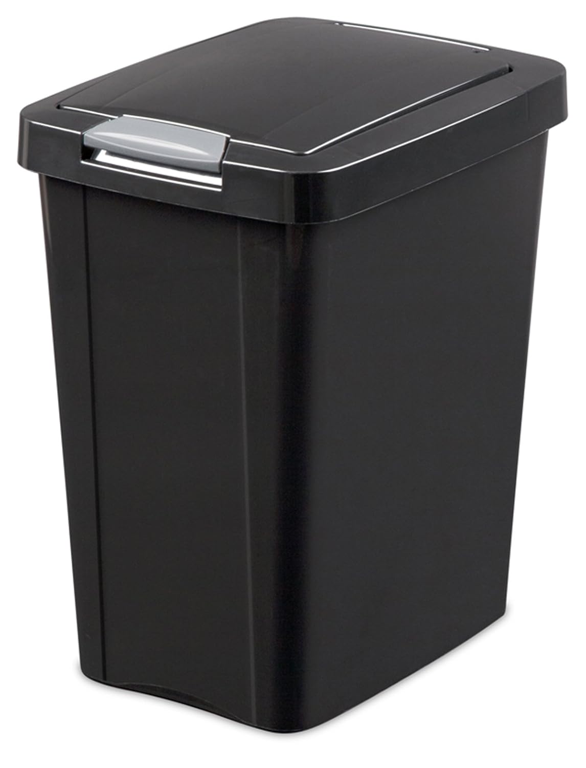 Sterilite 10439004 4Pack TouchTop Wastebasket, 7.5Gallon, Black