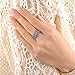 Mytys Antiqued Hollowed Flower Black Marcasite Crystal Band Rings