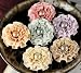 Cartier Ribbon Flowers With Pearl 1.75" 6/Pkg-Driftwood