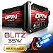OPT7® Blitz HID Xenon Conversion Kit w/ Relay Harness & Capacitors - 2 Year Warranty - 9006 (10000K, Deep Blue)