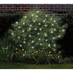 50 - LED Solar Icicle Light Net Set White