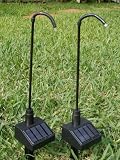Set of 2 Solar Mini Spotlight Garden Stake Lights