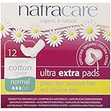 Natracare Ultra Extra Pads with Wings, Normal, 12 Count