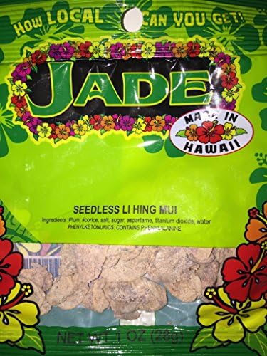 Jade Hawaii Sweet Li Hing Mui Dried Plums THREE PACK 1 oz. each