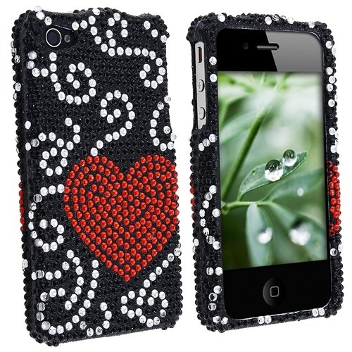 MYBAT Curve Heart diamond case Compatible for Apple® iPhone® 4 4S