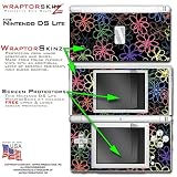 Nintendo DS Lite Kearas Flowers on Black WraptorSkinz Skin Kit by TuneTattooz TM