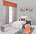 Bacati Playful Foxs 4 Piece Toddler Bedding Set, Orange/Grey