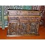 Rare Unique Antique India Furniture Hand Carved Kamasutra Chest Sideboard