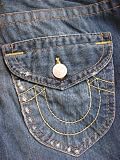 True Religion - $240 True Religion Women Joey * Med Moto Psycho * Jeans Size 26