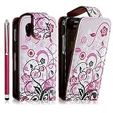 Housse coque étui pour Samsung Galaxy Ace S5830 avec motifs + stylet luxe + film protecteur
