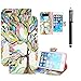 For Iphone 6s Plus,iphone 6s Plus Case Wallet,nacycase Beautiful Green [Tree and Leaf] [Magnetic] Style Pu Leather Case Wallet [Flap Closure] Folio Stand Cover for Iphone 6s Plus (5.5 