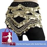 Bellyqueen™ Belly Dance Hip Scarf, 480 Gold Coins, Deluxe V-Shape