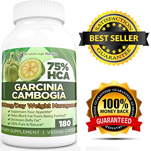 Garcinia Cambogia Pure Extract 75% HCA Breakthrough Nutrition's Potent Fat Burner - 180 Veggie Capsules - Most Effective and Potent Garcinia Cambogia on Amazon - Proven Weight-Loss Fat Burner and Natural Appetite Suppressant Garcinia Cambogia Pure Extract 75% HCA Breakthrough Nutrition's Potent Fat Burner - 180 Veggie Capsules - Most Effective and Potent Garcinia Cambogia on Amazon - Proven Weight-Loss Fat Burner and Natural Appetite Suppressant