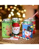 Demdaco Ugly Sweater Can Koozies- Set of 4 Assorted