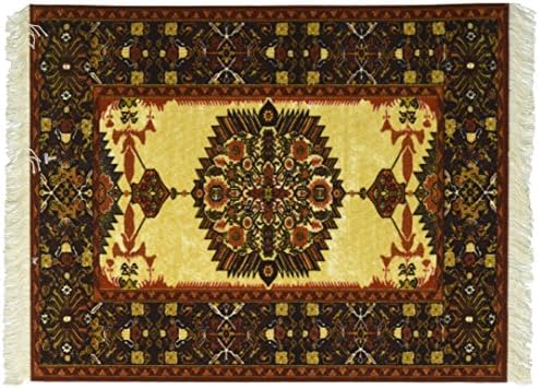 Lextra Ivory-Gold Feraghan MouseRug, 10.25 x 7.125 Inches, Rust, Gold and Brown, One (CGF-1)