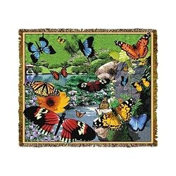 Butterflies Tapestry Throw Blanket