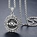 Men's Stainless Steel Celtic Knot Claddagh Friendship Endless Love Pendant Necklace, 24