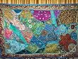 Exotic Indian Wall Hanging Multi Blue Beaded Tapestry Wall Decor 70x44