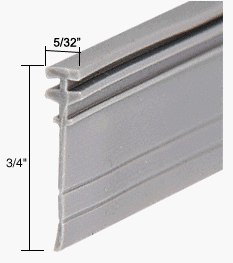 CRL Gray Shower Door Vinyl T Seal and Sweep - 36 in long