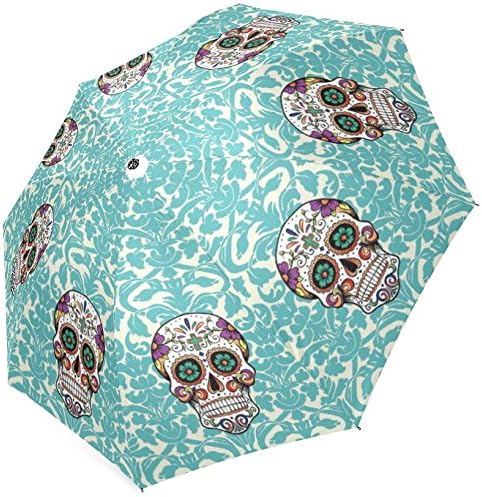 Grrl Sugar Skull Foldable Umbrella 43" Arc YS060643