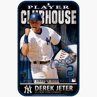New York Yankees Derek Jeter Locker Room Personnel Only Sign