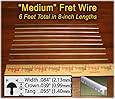 Guitar Fret Wire - Standard Medium/Medium Size, Nickel Silver - Six Feet