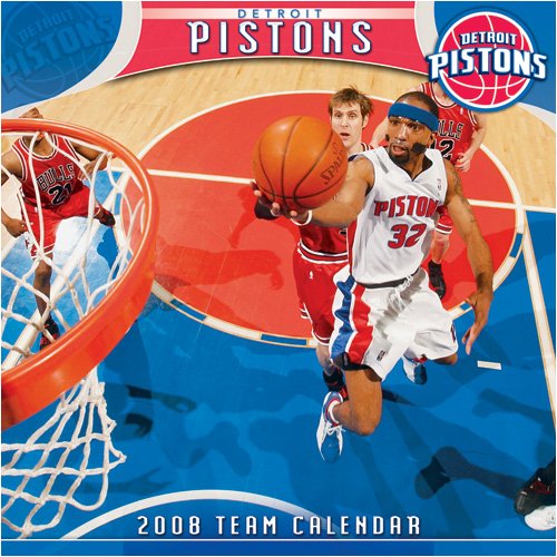 Detroit Pistons 2008 Wall Calendar